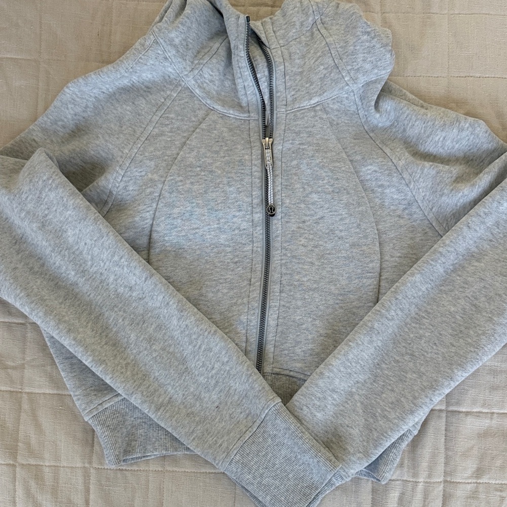 Women's lululemon scuba cropped Gray Zip-Up Hoodie